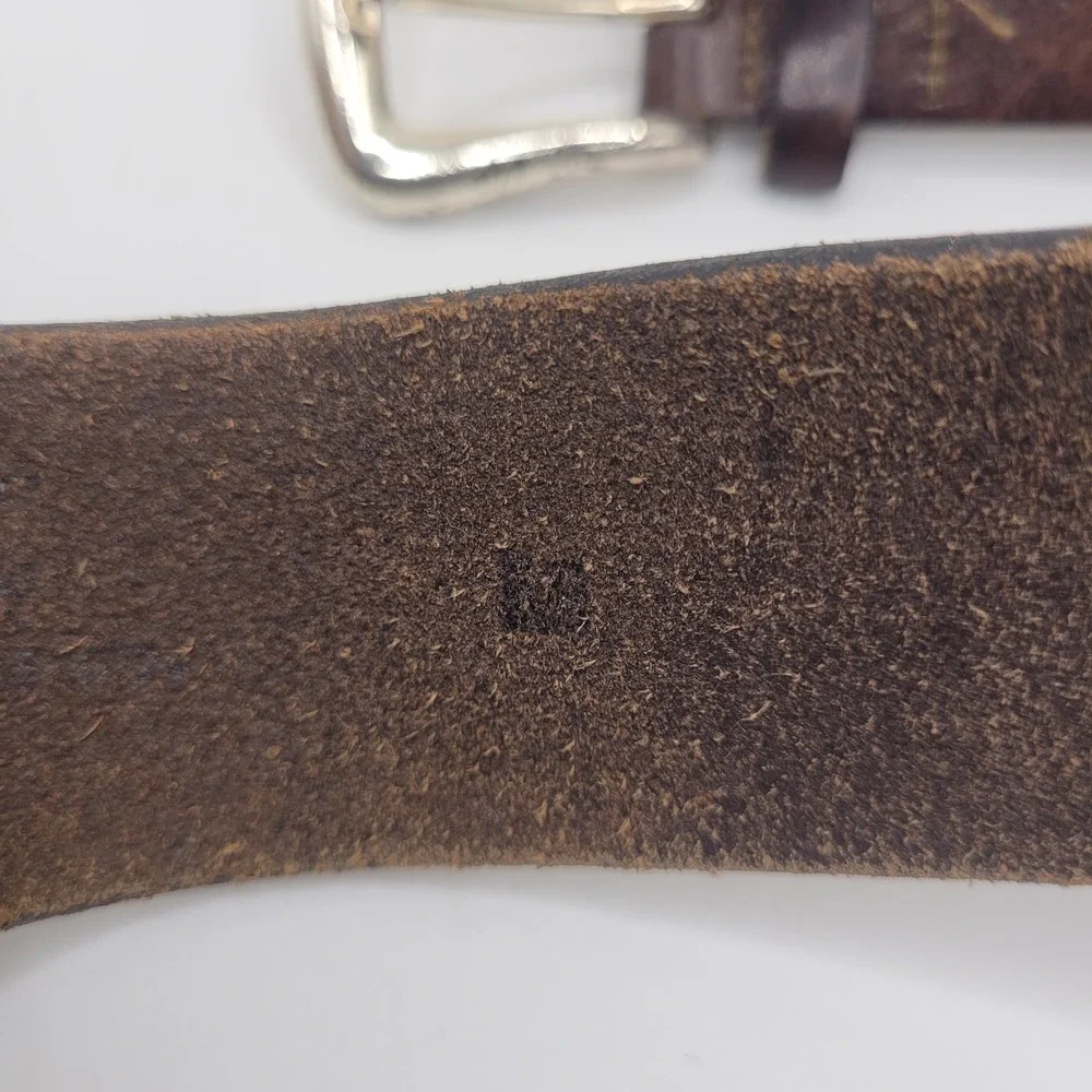 Brown Leather Belt Medium Waist Equestrian Heritage Polo Preppy Corset Heritage